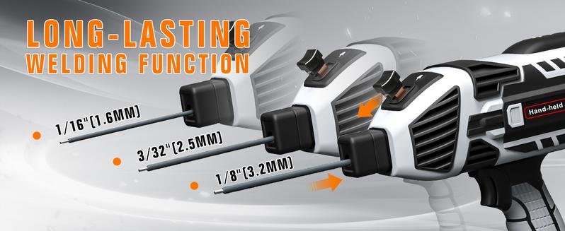 Portable Electric Welding Machine,110V Portable Welder Handheld with IGBT Inverter 5 Variable Current Adjustment,Portable ARC Welder Gun, Fits for 3/32" Wire Rods Gift for Thanksgiving,Christmas,New Year