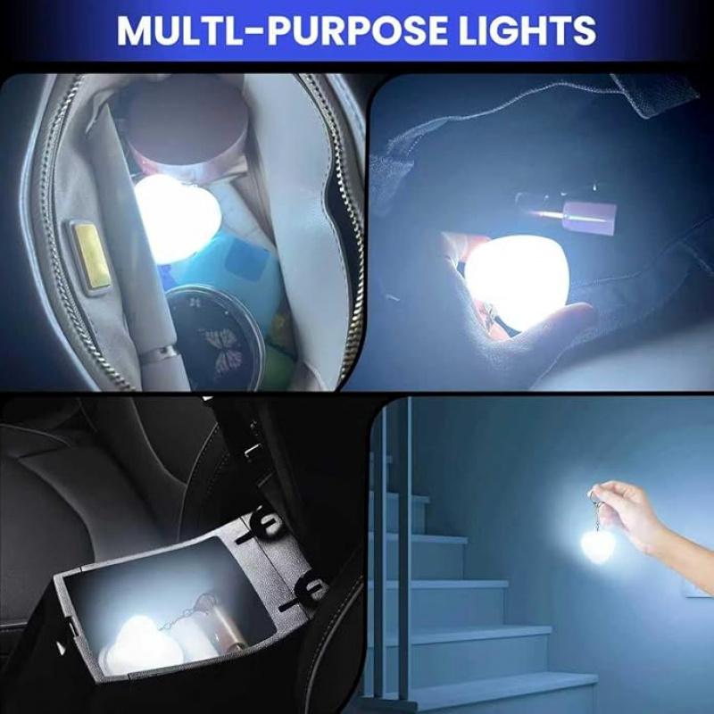 Heart shaped sensing wallet light and USB charging keychain light| Ideal for women's handbags, perfect gifts for office workers, students, best friends, and girlfriends