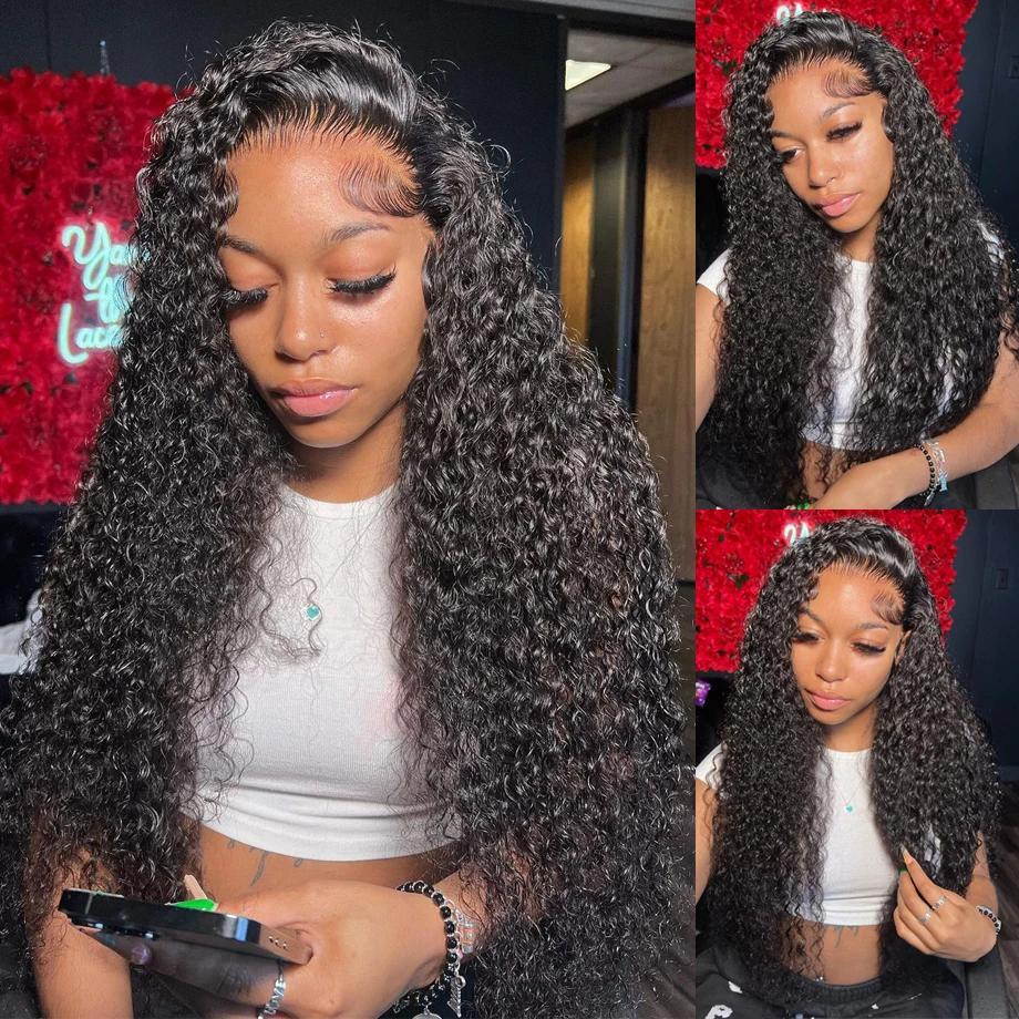 Bling Hair 13x4 Kinky Curly Lace Frontal Wigs Human Hair 180% Density Deep Curly Wigs For women Hd Lace Frontal Wig 13x4 Lace Front Wig SpringStatements