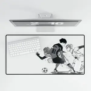 The Egoist Striker - Blue Lock Rin Mousepad, Manga Soccer Desk Mat, Dynamic Sports Anime Decor, Large Extended Mouse Pad