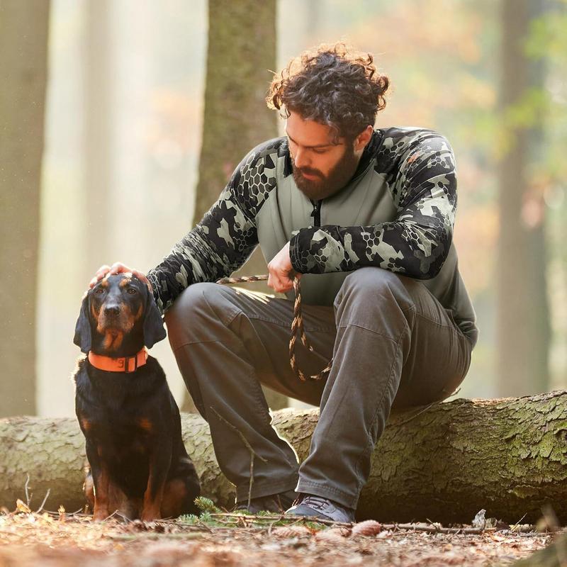 RODEEL 913 Quarter Zip Long Sleeve Shirts Men UPF 50+ Sun UV Protection Lightweight Quick Dry Moisture Wicking Breathable Cooling Athletic Activewear for Outdoor Sport Gym Workout Hiking Camping Running Fishing Hunting Boating, Holiday Gift