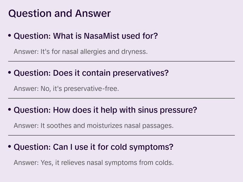 NeilMed NasaMist All-in-One Saline Spray Nasal Wash - Sterile, Isotonic, Preservative-Free, pH Balanced for Sinus Allergies & Dryness