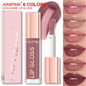 AINIPINK Pearlescent Lipstick Shimmer Lip Gloss Waterproof Lip Tint Easy to Apply Moisturizing Plumping Transfer-Proof Non-Sticky Long-lasting for Gifts Festival Makeup Y2K Party Fashion vet or beauty korean y tinted