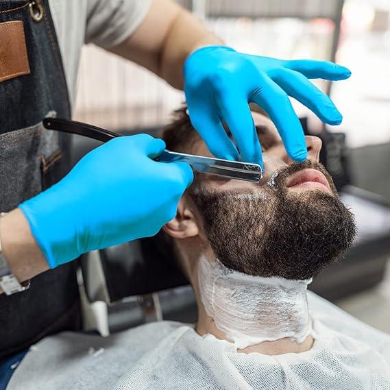 Thickened Disposable Nitrile Gloves Blue 200/400Pcs, Latex & Powder Free, Puncture Resistant, Textured Non-Slip Grip, Food Safe Multi-Purpose Gloves, Food Grade, S/M/L/XL, Ideal for Household, Catering, Beauty & Industrial Work