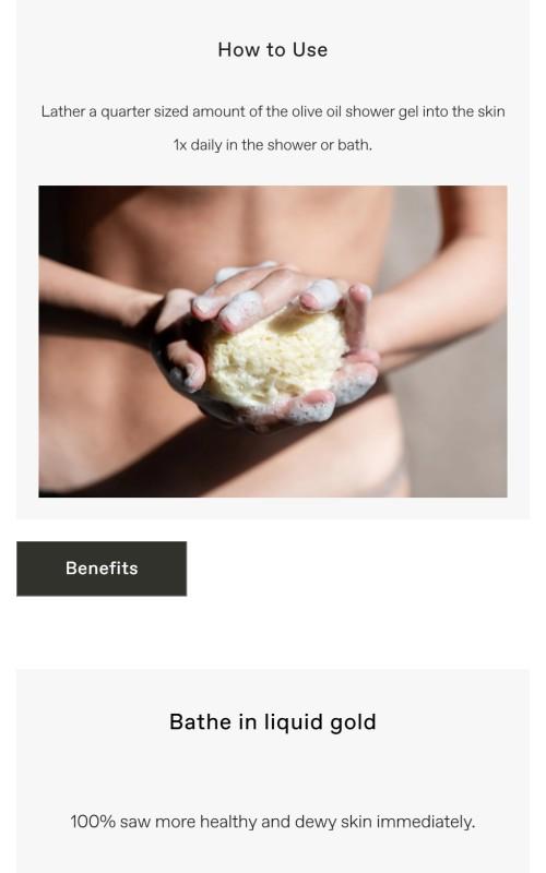 Pure Greek Olive Shower Gel Olive Blossom 1 Liter