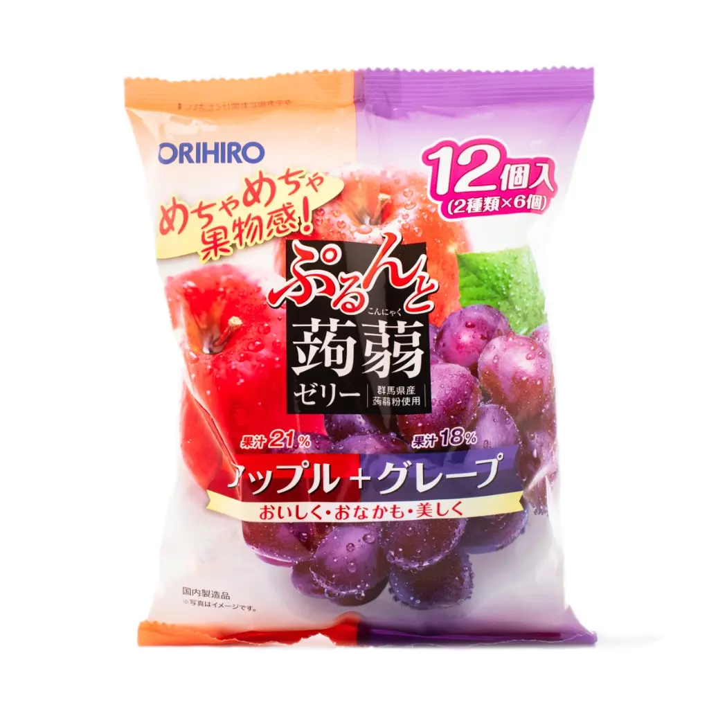 Orihiro Apple & Grape Konjac Jelly 12 pcs 240 g