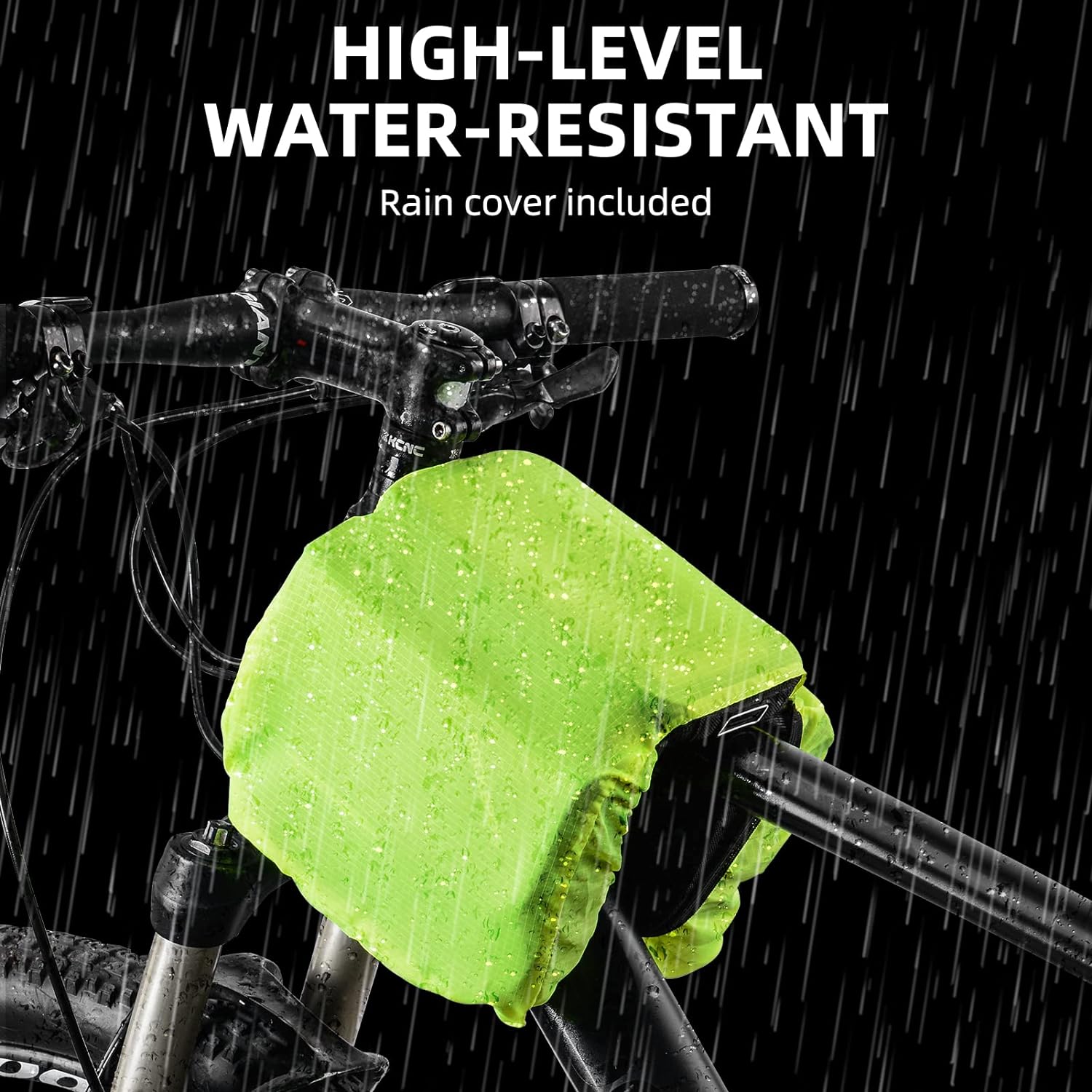 ROCKBROS Bike Frame Bag Waterproof Top Tube Bike Bag Large Storage Touch Screen Bike Cell Phone Holder Suitable for IphoneX,11,12,13,14 Below 6.4"