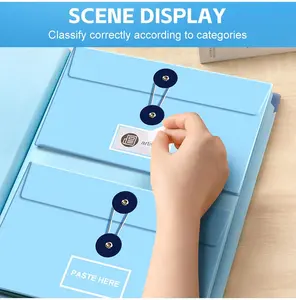 Accordion File Organizer Manila Pocket Document Folder for Passports, Birth Certificates & Important Papers, Office & Home Storage