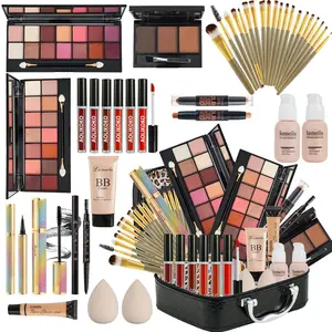 Valentine's Day All in One Makeup Kit for Women Full Kit,Makeup Set for Women, Includes Eyeshadow Palette/Foundation/lip gloss/Eyeliner/Mascara/makeup Brush,Makeup Gift Set for Christmas & Birthday&Holiday&Everyday.