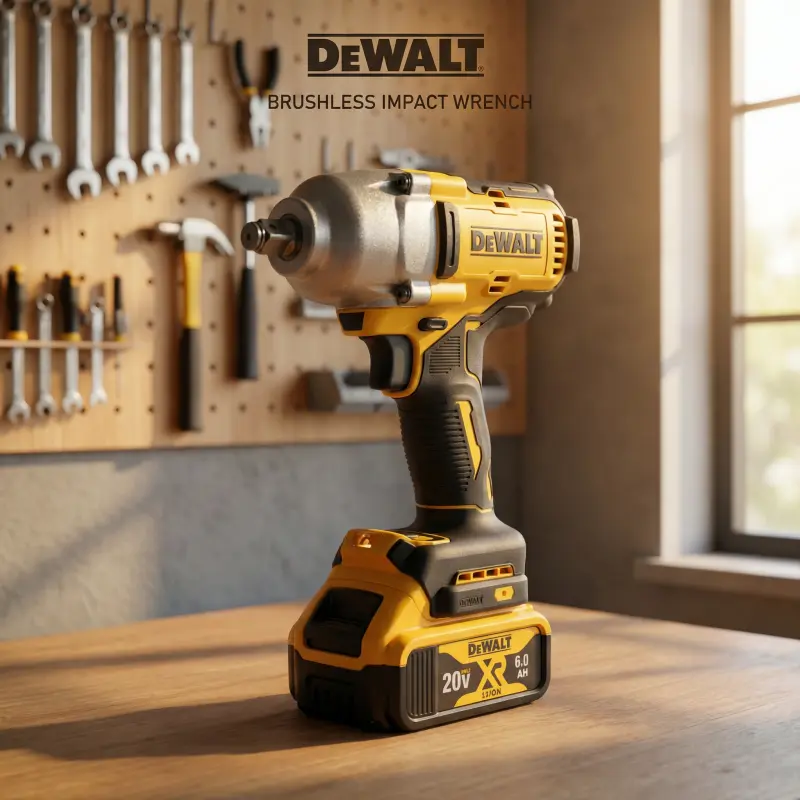 DEWALT DCF900 1/2-in High Torque 20V Brushless Cordless Impact Wrench - Cordless Ratchet Wrench, High Power Work Tool, Hog Ring Anvil, Bare Machine (Battery & Charger Not Included), High Power Tool