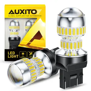 AUXITO Upgraded 7440/7443 3156/3157 1157 1156 LED Bulbs for Reverse Lights Brake Tail Light Bulbs, CANBUS Ready, 3800LM 500% Brighter White/Red/Yellow/Flashing Strobe Red included, for Backup Tail Brake DRL Turn Signal Parking Lights,Pack of 2