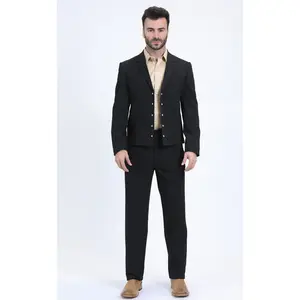 Platini Traje Men's Western Sport Black Suit