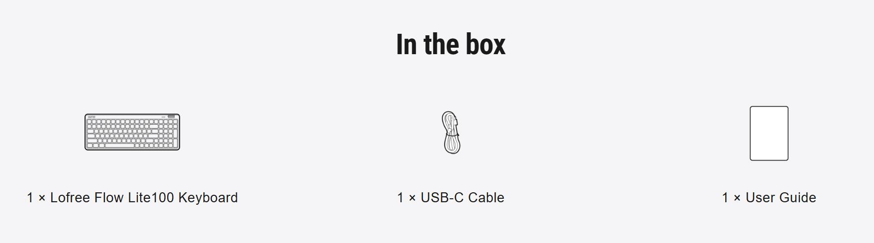 Lofree Flow Lite 100 Keys Low Profile Mechanical Keyboard Rechargeable Wireless Keyboard with 2.4G Receiver, Bluetooth and Wired Connection Specter Switches