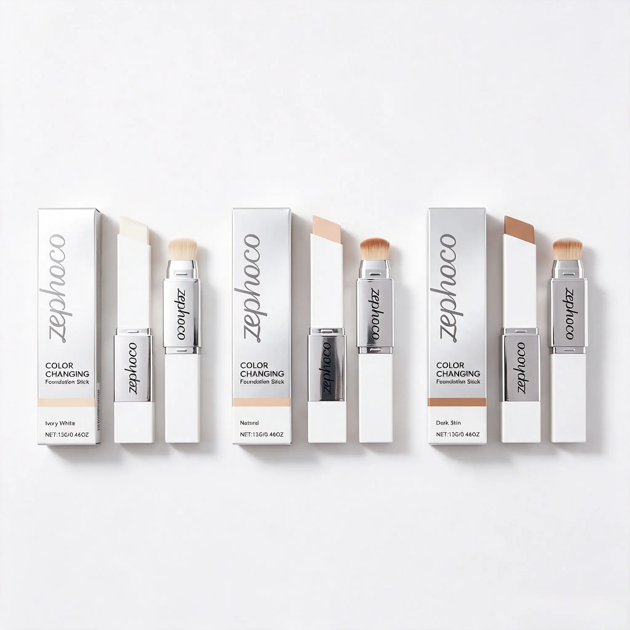 Zephoco Talc-Free Vegan 2-in-1 Color Corrector Cream Stick - Blendable, Gentle, Mild, Nourishing, Smooth Dual Foundation & Concealer, Lightweight Hydrating Longwear Waterproof Sweatproof Buildable Coverage for Dry Skin