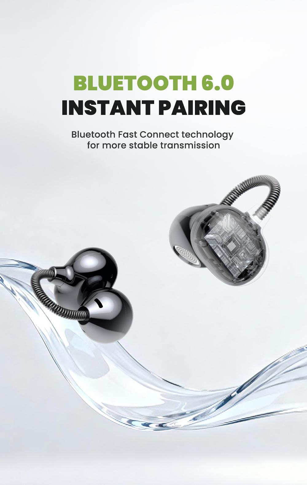 HTC NE67 AI Headset Translates 134 Languages with App Download Wireless Earphone 30-Hour Battery IPX Waterproof Hi-Fidelity Sound for Movies Music Sports Office
