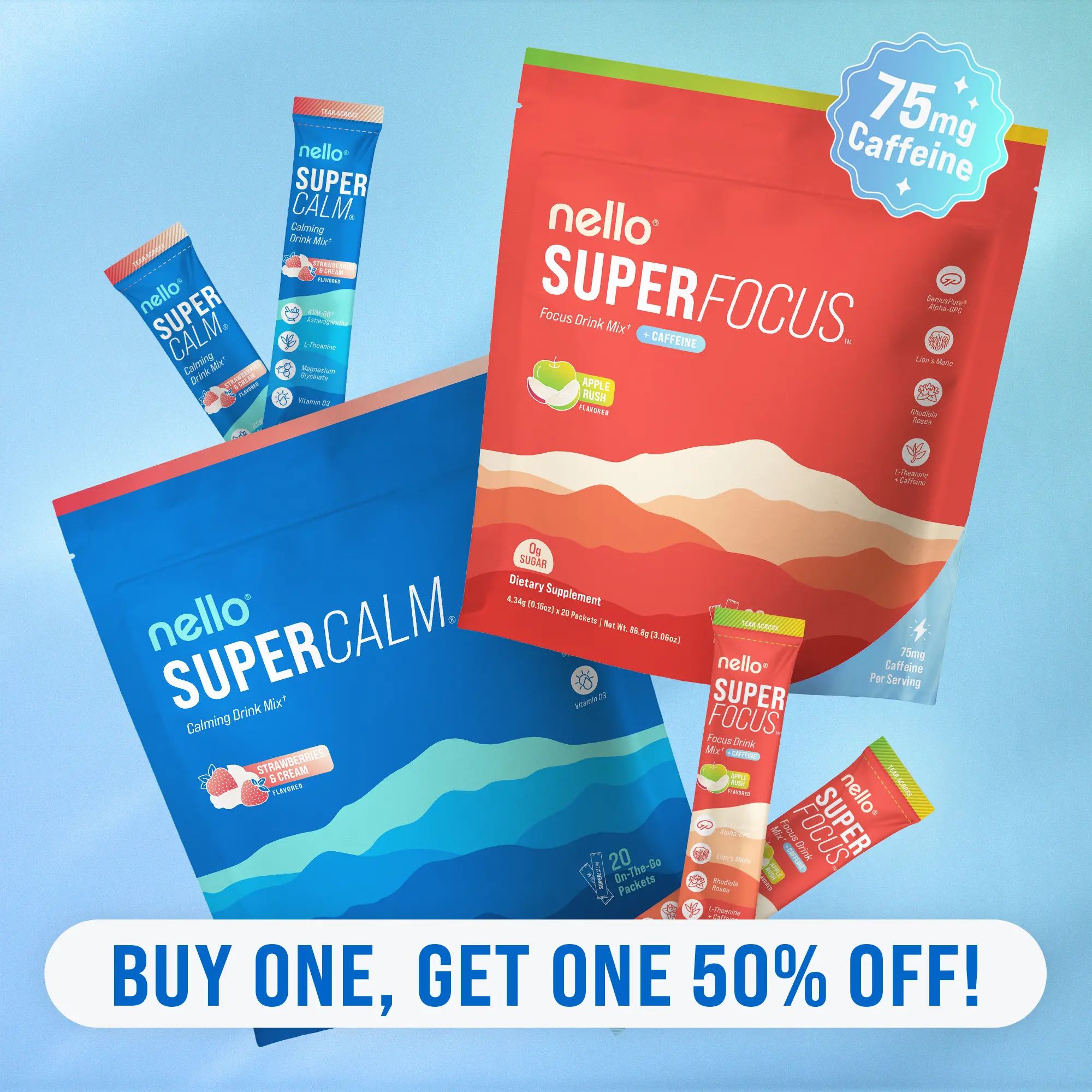 Apple Rush (Caffeine) + Strawberries & Cream