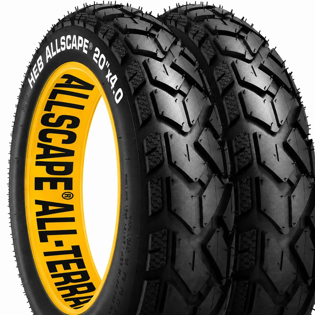Happy Ebikes E-Bike Fat Tire 20x4 Inch Puncture-Resistant Heavy-Duty All-Terrain High-Density Construction Trail Riding