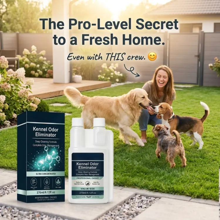 Kennel Odor Eliminator Ultra Concentrated Pet Urine Odor Neutralizer Deodorizer Cleaner for Multi-Pet Homes, Lawn, Crate & Patio, Professional Grade, 9.12 Fl Oz