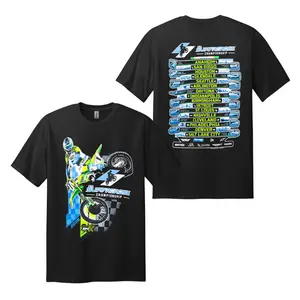 Energy Supercross 2026 Championship Racing Men short-sleeve T-Shirts – Double Sided Motocross Racing Graphic Shirts with Tour Cities for Dirt Bike Fans.