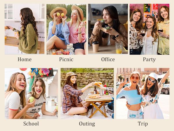 MEXS 2026 Lunch Bag for Women Reusable Lunch Box Quilted Puffer Large Capacity Insulated Cooler Tote Bags Work Travel Picnic