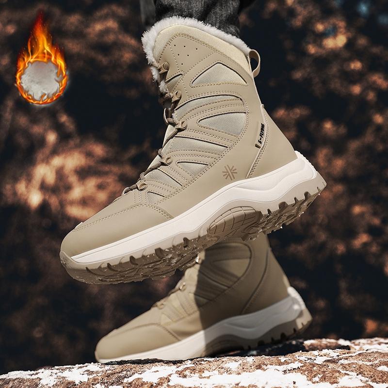 Unisex Winter Snow Boots Waterproof Shoes Walking Comfortable Hiking Tennis Booties Furry Mid Calf Warm Lightweight White Boy Footwear Bota Tactical Bedroom