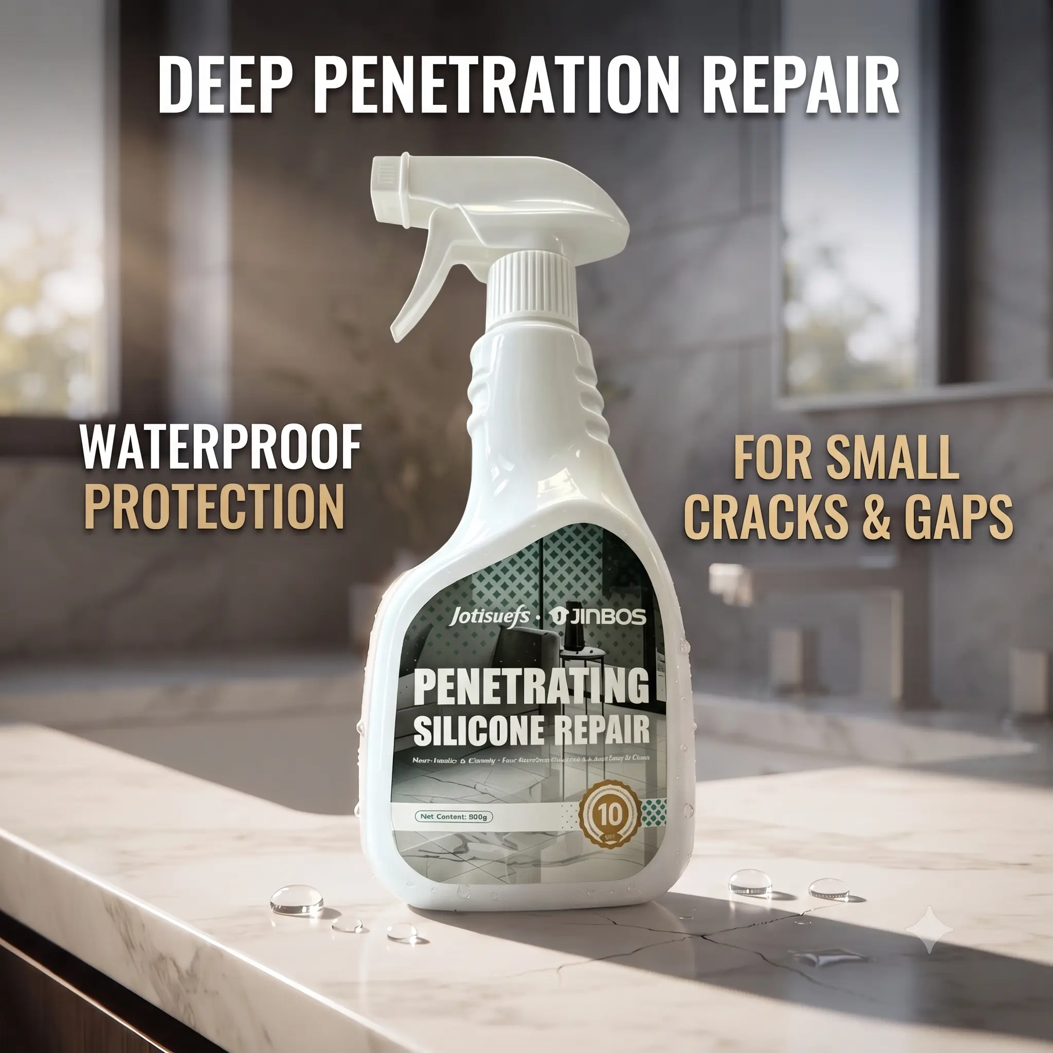 500g Waterproof Silicone Repair Sealant Spray, Penetrating Crack Filler for Multiple DIY Users, Ideal for Bathroom, Kitchen & Window Sealing Home Repair