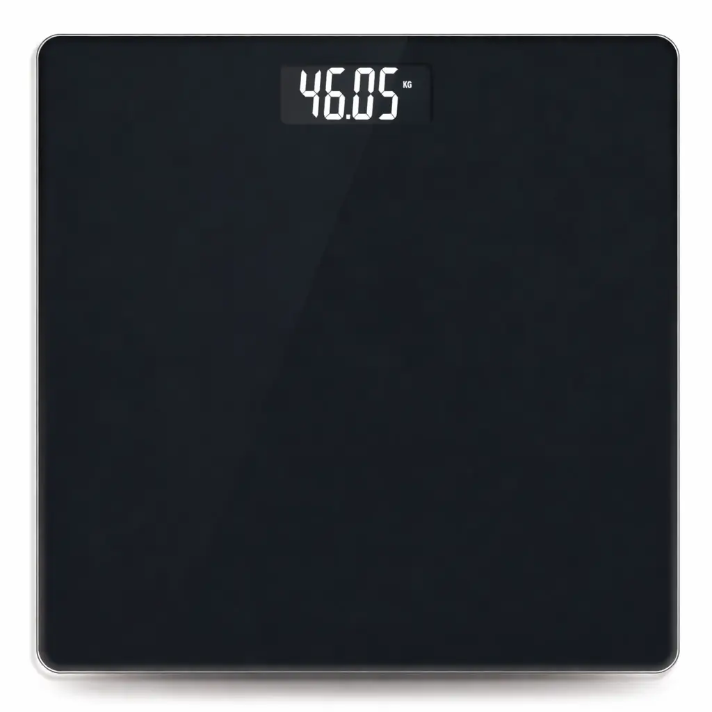 Digital Body Weight Scale, High-Precision Accurate Plastic Electronic Scale with Backlit LCD Display, Step-On Technology, 10.2"x10.2" Size, 330 lb Capacity, Square