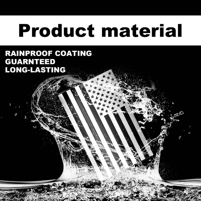 Embossed 3D Metal All Black American Flag Emblem Decal Stickers (1 Pair), Matte Black 5" x 3" Patriotic USA US Flag Car Decals Bumper Stickers for Truck, Window, Motorcycle, Support US Military