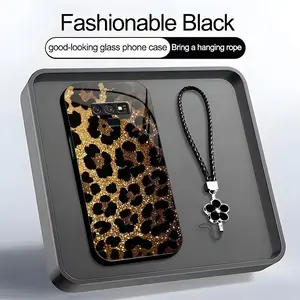 Suitable for [Galaxy Note9] high-end women's phone case🤩，free four-leaf clover lanyardthe pattern is printed, not glitter; various leopard print patterns are available，drop-resistant and fingerprint-proof YM99