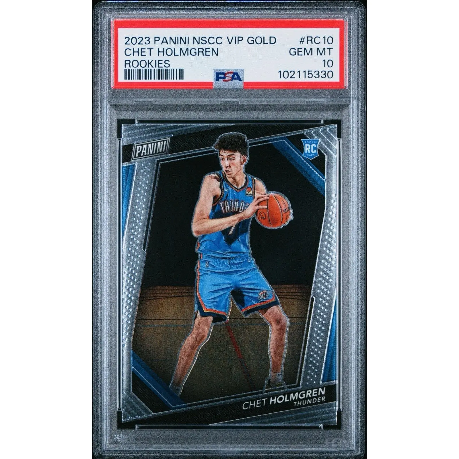 2023 PANINI NSCC VIP GOLD CHET HOLMGREN #RC10 ROOKIES PSA 10