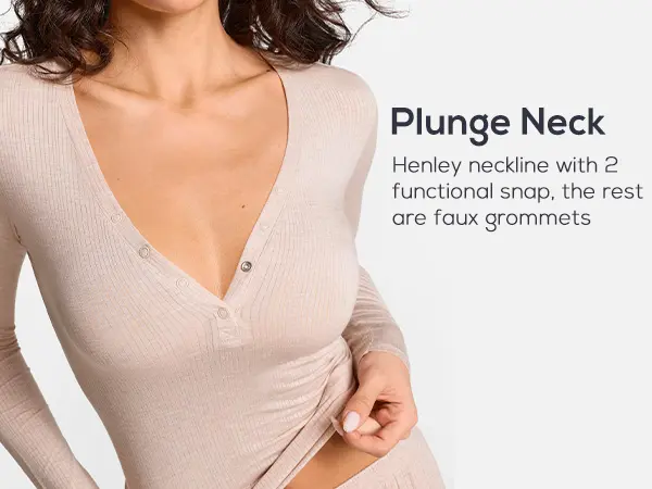 SOULVOR Natrelax Modal Ribbed Henley Shirts Long Sleeve