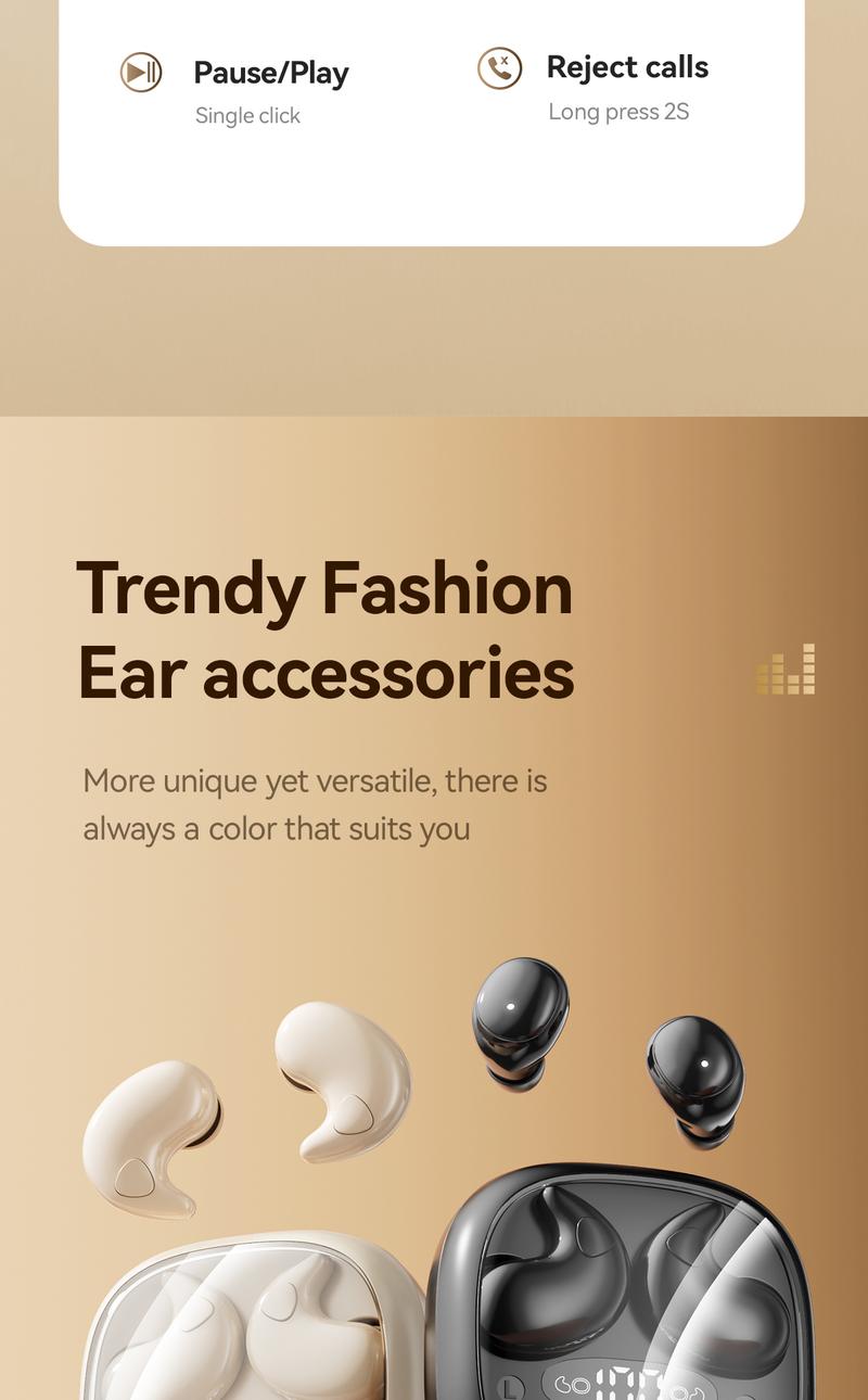 CHENRUIDA 2 Pairs Mini Bluetooth Earbuds, Nearly Invisible Sleep Headphones Set, 360° Surround Sound Experience, Superior Battery Life, with Portable Charging Case, Perfect for Sleeping, Sports, Studying and Relaxing