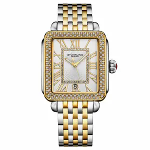 Stührling VivreLuxe 4060 Rectangle Ladies Quartz Fashion Watch 34mm
