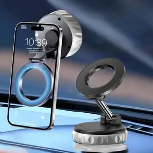 2026 Vacuum Magnetic Suction Phone Mount, Foldable Car Phone Mount,Strong Magnetic Car Phone Holder for iPhone16/15/14/13/12 Series,for Any Smooth Surfaces