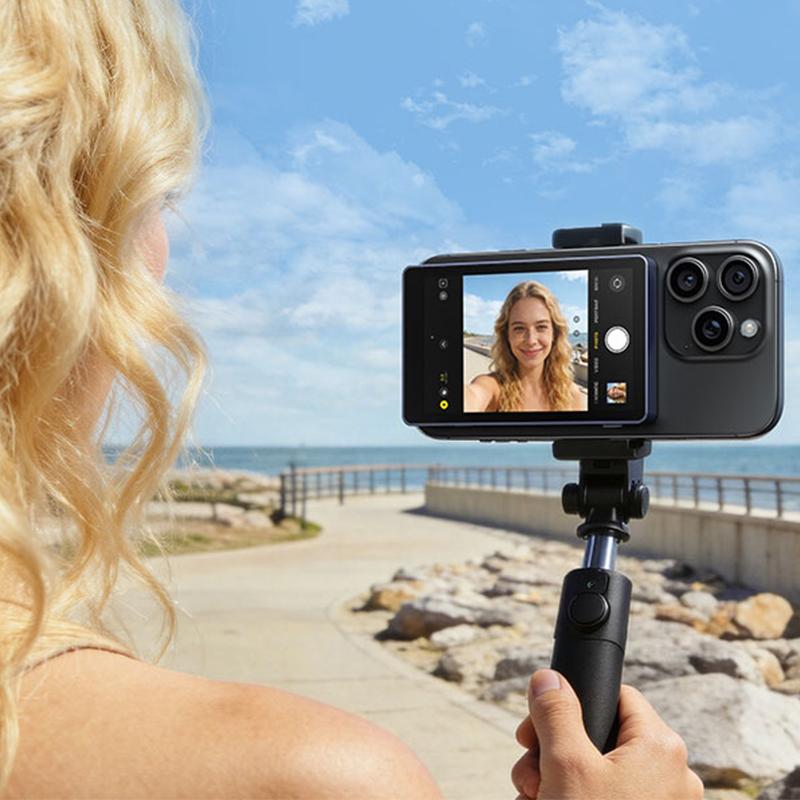 Meevo Magnetic Phone Vlog Monitor – 1080P Wireless Selfie Screen, Use Rear Camera for Live Streaming & TikTok (4K 30fps Wired, iPhone/Android Compatible)