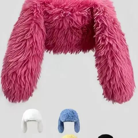 Cute Long Bunny Ear Plush Hat, Funny Costume Accessories, Fashion Streetwear Photo Shooting, Sending Small gifts To Family Members, Unisex Warm Winter Cap Party Events Props Party Decoration Suppliesops Party Decoration Supplies