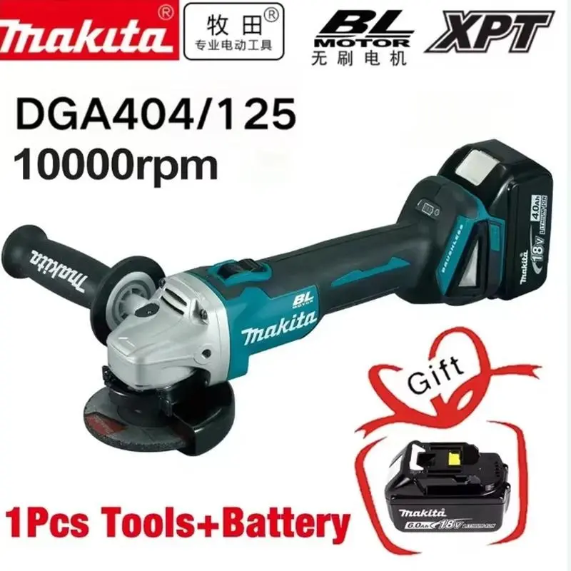 . Makita Electric Goddess DGA404 125MM Cordless Electric Angle Grinder with Brushless Variable Speed – Cutting Machine For 18V Battery