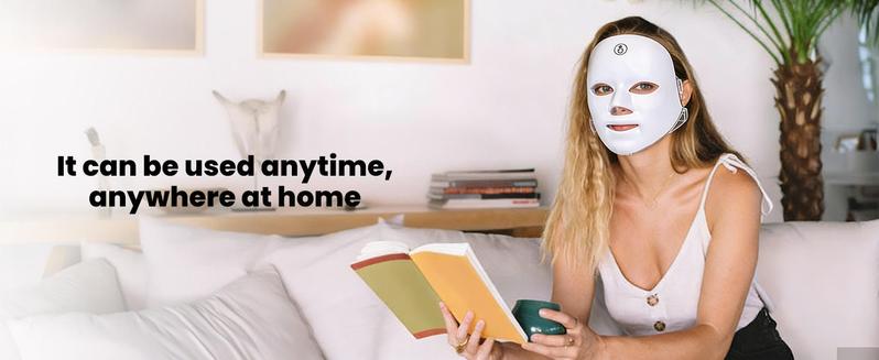 SHMHE Red Light Therapy, 7 Color LED Light Face Mask, Photon Skin Rejuvenation For Daily Care, Cordless, Rechargeable, Ideal Gift For Women, Summer Gift Skincare Facial SHMHE Red Light Therapy, 7 Color LED Light Face Mask, Photon Skin Rejuvenation For Daily Care, Cordless, Rechargeable, Ideal Gift For Women, Summer Gift Skincare Facial