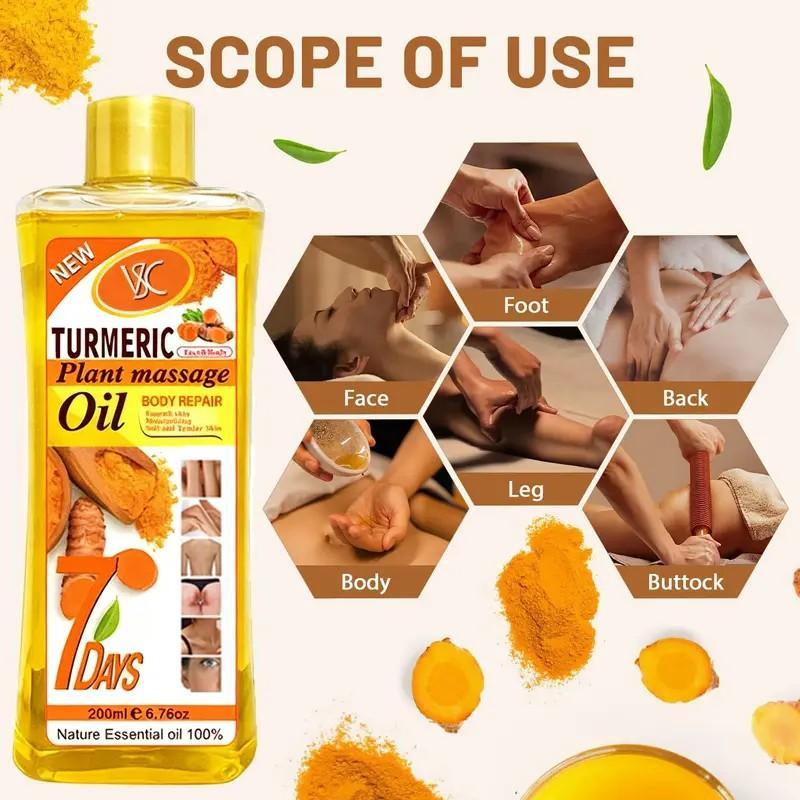 (Buy 3 get 1 girft)Turmeric Oil, Facial and Body Massage Oil, Winter Facial Moisturizing Massage Oil, Winter Body Care Oil, Top Choice for Spa Massage Oil, Suitable for All Skin Types