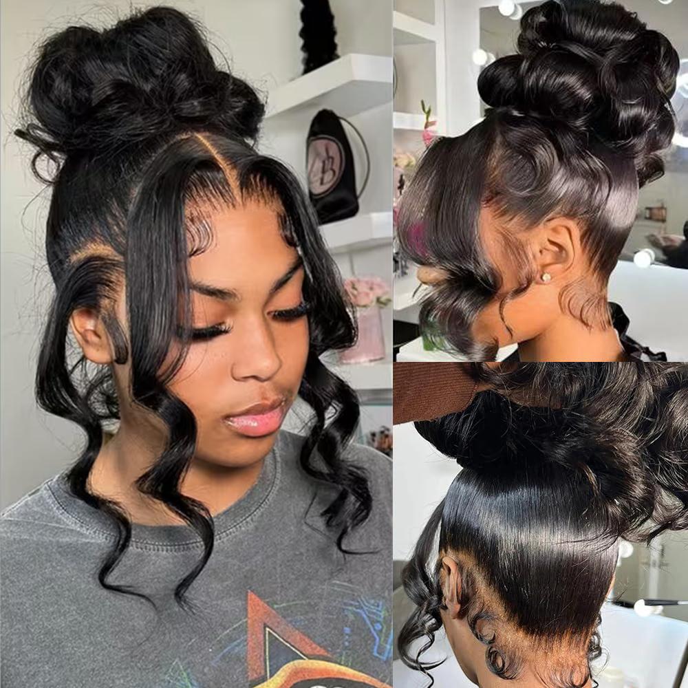 【30"=$107】Redice 360 Lace Front Wigs Human Hair Body Wave Wig Pre Plucked Glueless Wigs for Women Drawstring  Honey Blonde Ombre Frontal HD Lace Wig Human Hair 4/27 & Natural Black 180% Density