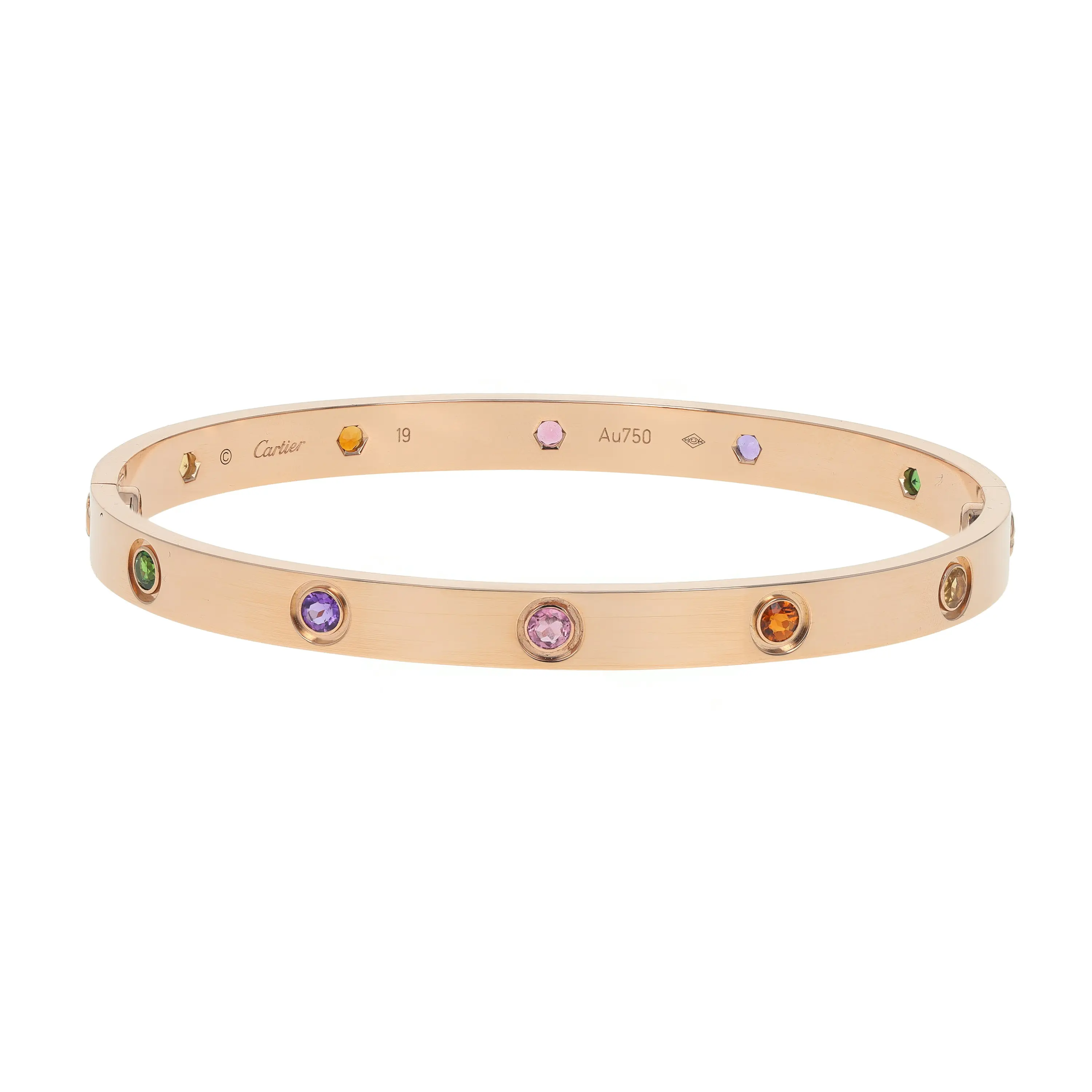 Pre-owned Cartier Love Bangle Bracelet Size 19