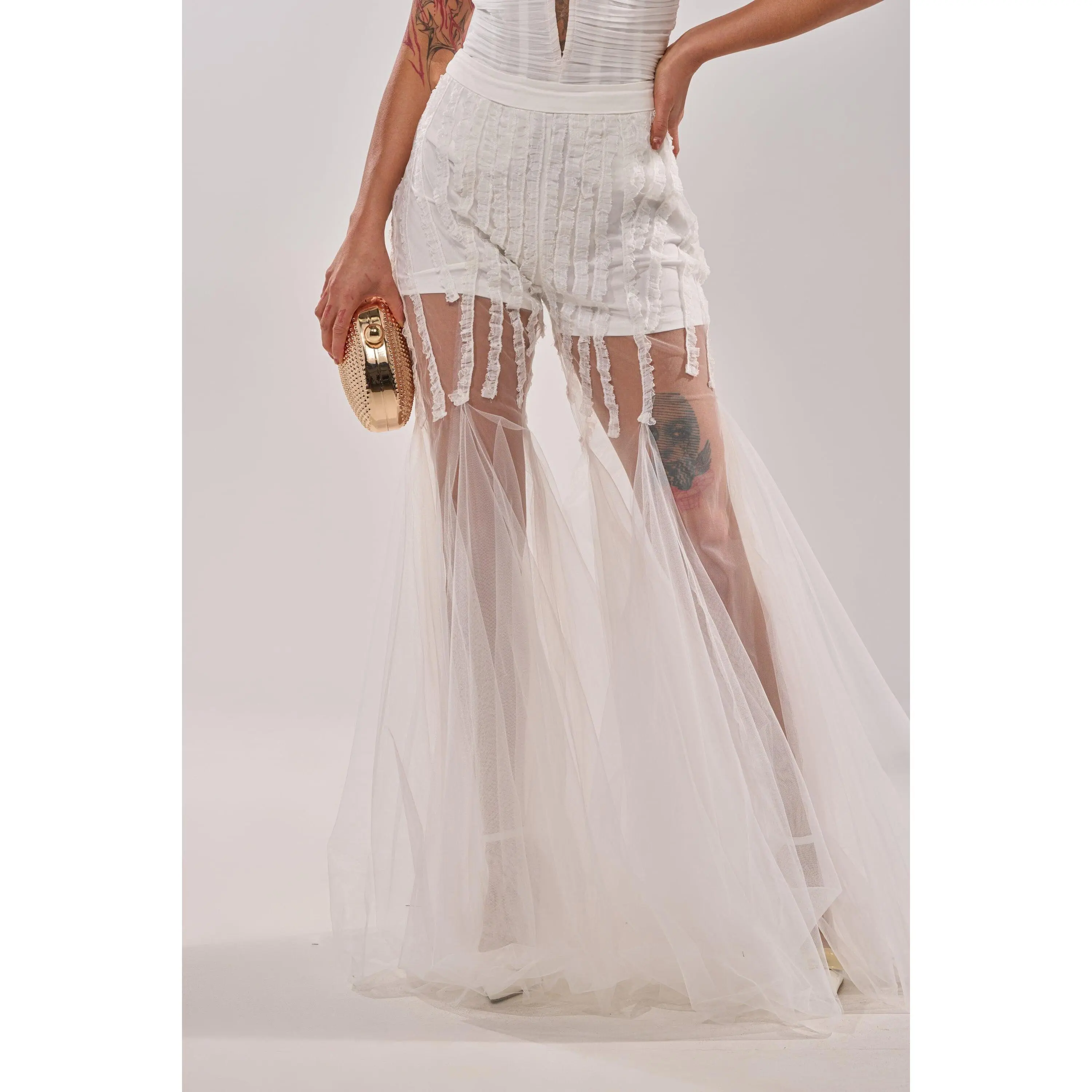 EYE FOR MY EYES ON YOUR MESH FLARE PANT