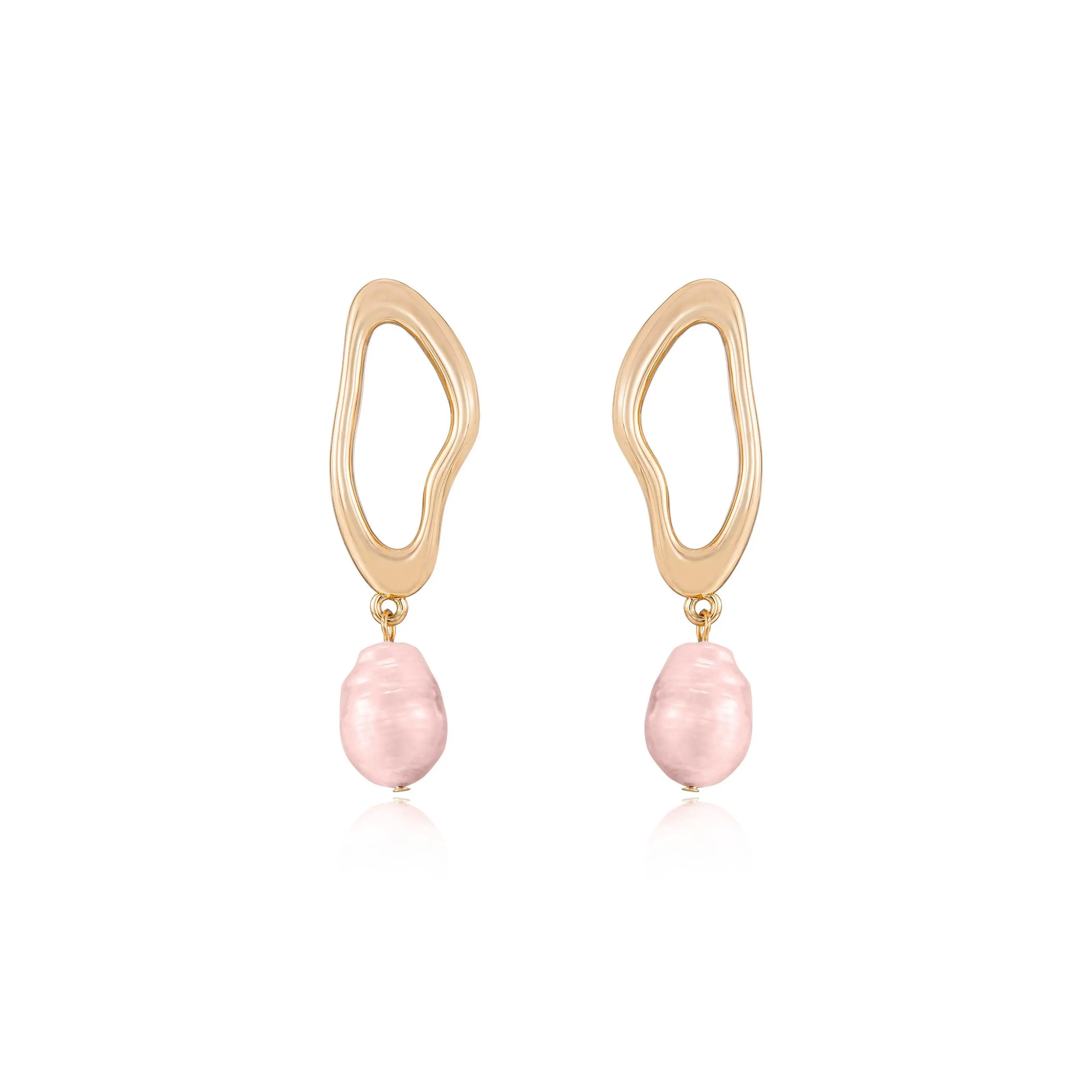 Pink Pearl with 18k Gold Plating