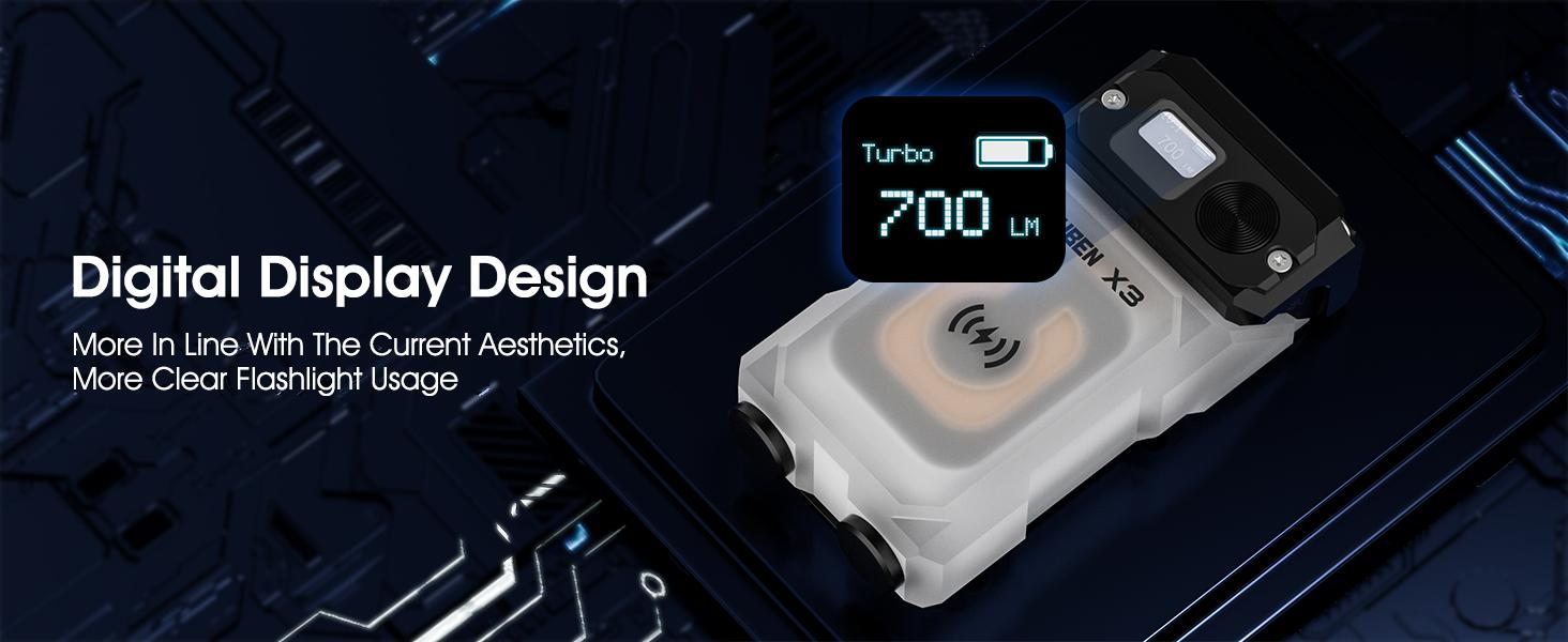 【Big Savings】WUBEN X3 Premium Edition EDC Flashlight, 180° Rotating Head, 3000mAh Rechargeable Charging Box, Magnetic Keychain Light with 10 Modes for Camping / Outdoor / outdoorfun, Holiday Gifts Christmas New Year