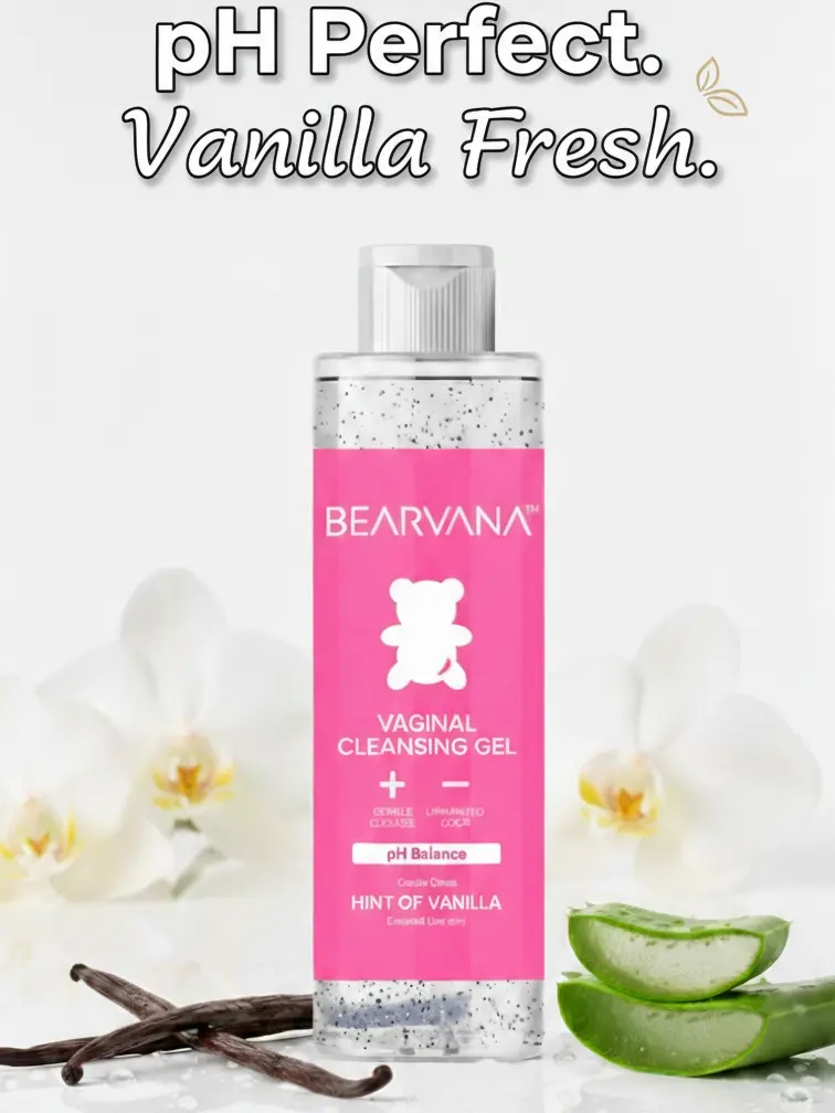 BEARVANA pH Balance Feminine Wash | Daily Gentle Cleanser | Hint of Vanilla | Fresh & Clean Feeling | 250mL