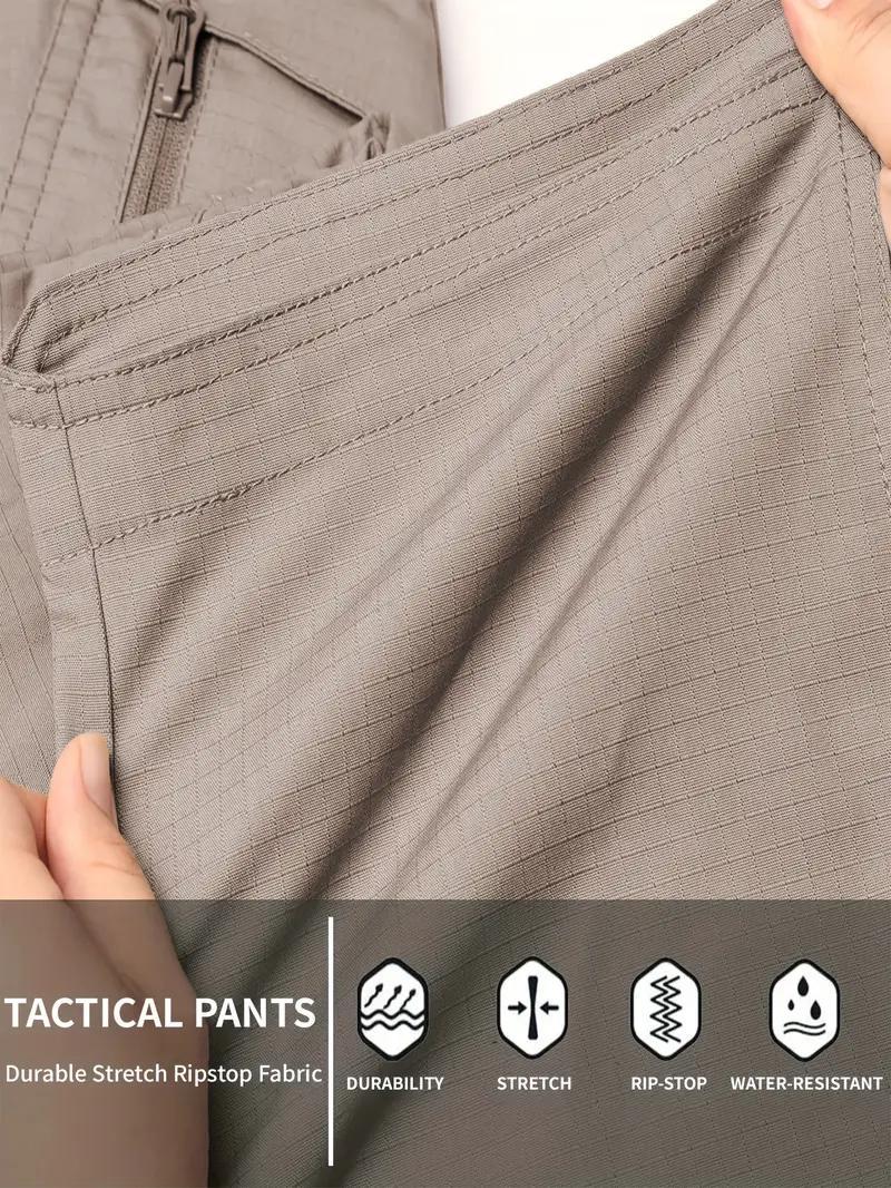 HOMUG Men's Solid Color Tactical Work Pants,230g/m² new fabric，with Multiple Pockets and Zipper Closures, Durable Outdoor Training Pants, Available in Multiple Colors, Fishing, outdoor activities, work, hiking, camping，Suitable for Spring and Autumn Wear.