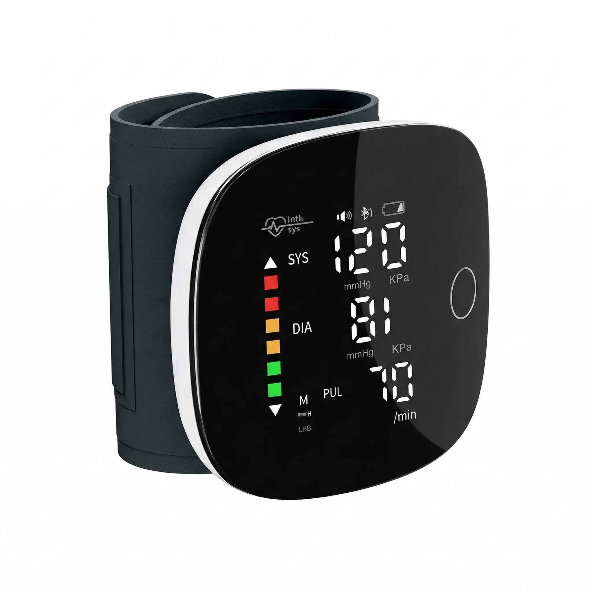 Rechargeable Digital Wearable Wrist Band Blood Pressure Monitor for Home Users - LED Touch Screen, Voice Alert, Simple Operation, 99x2 Memory, Accurate Tracking, Smart Home Health Management Device
