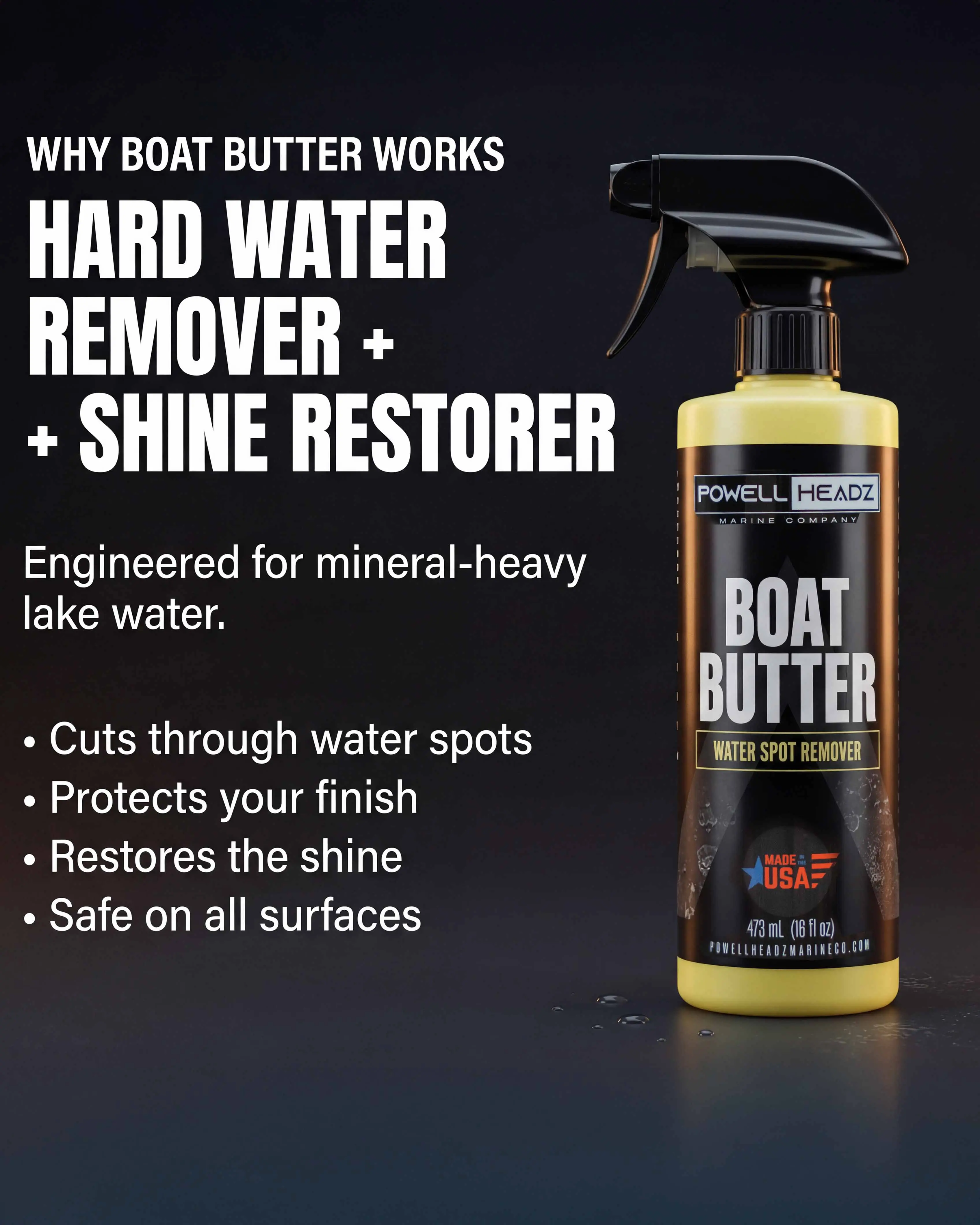 Boat Butter Water Spot Remover 16oz Rust Converter Shine Degreaser