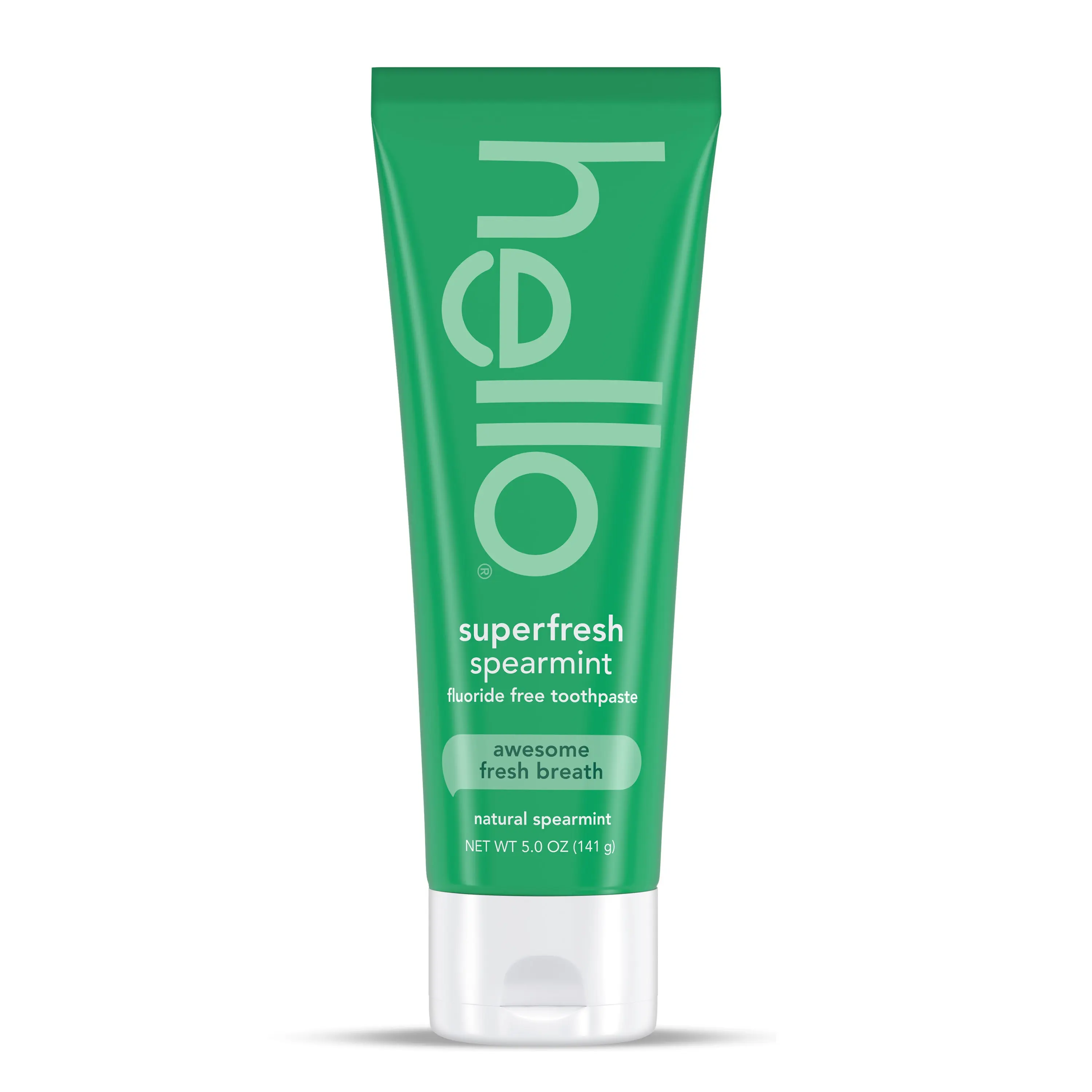 hello superfresh spearmint fluoride free toothpaste
