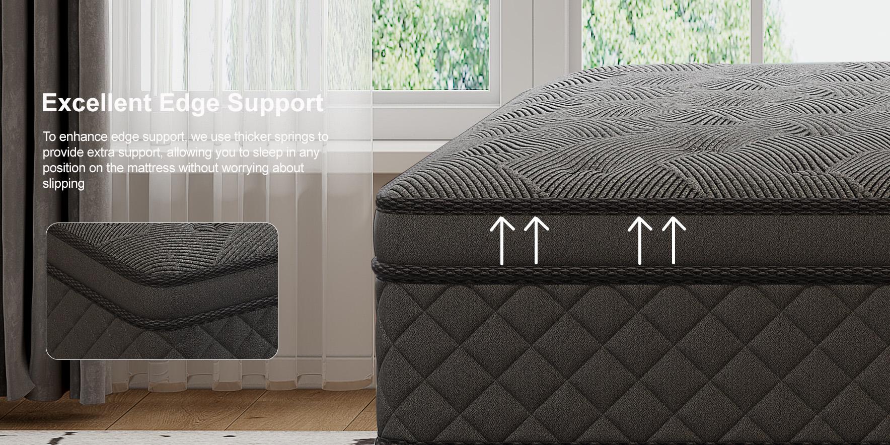 LayRoad 12/14 Inch Twin Full Queen King , Hybrid Memory Foam Mattress in a Box | Pocket Spring + Zoned Support | Soft and Comfortable, Pressure Relief, Medium Firmness, CertiPUR-US Certified(mattresses | queen size mattress | full size mattress)